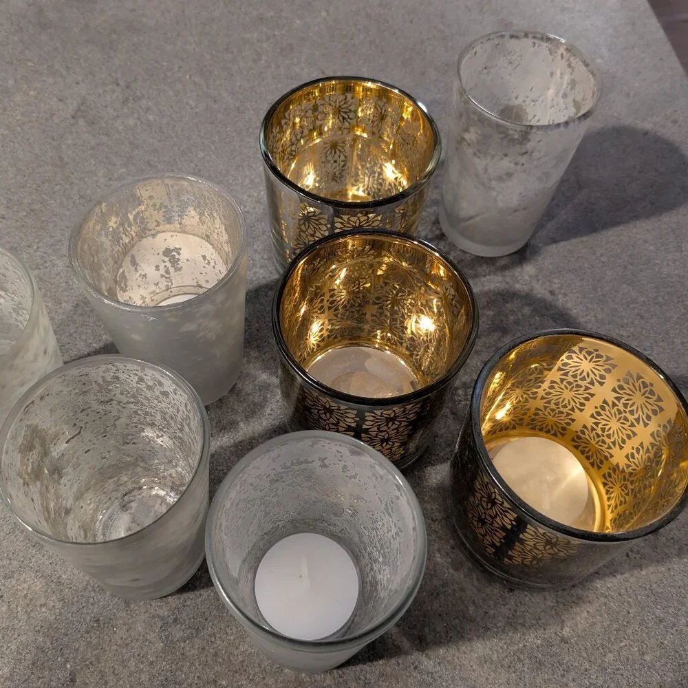 Crate & Barrel Glass Votive Set - NEW